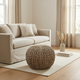 Braided Jute Pouf