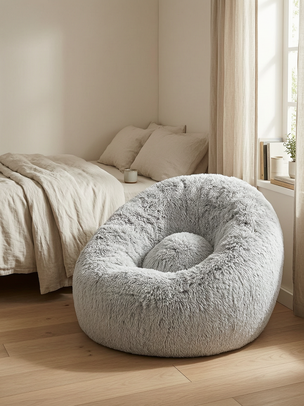 Faux Fur Bean Bag Chair