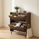Slim Shoe Cabinet with Flip Drawers