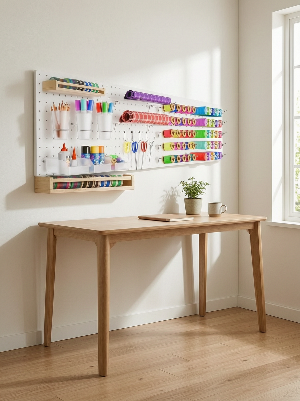Modular Pegboard Kit, 12 in, White