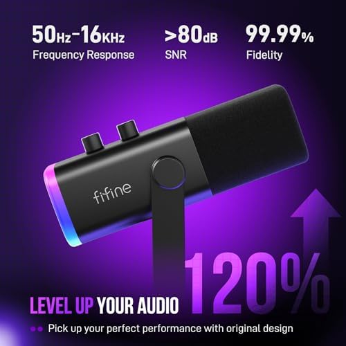 FIFINE AmpliGame AM8T Mic & Boom Arm Kit, photo 4