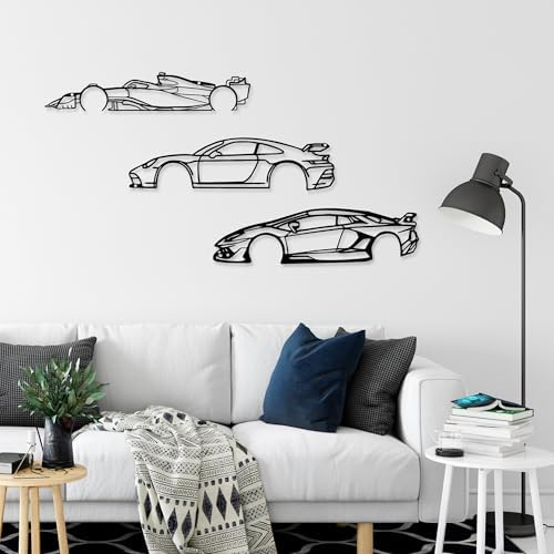 Racing Car Metal Wall Art, 3-Piece, photo 6