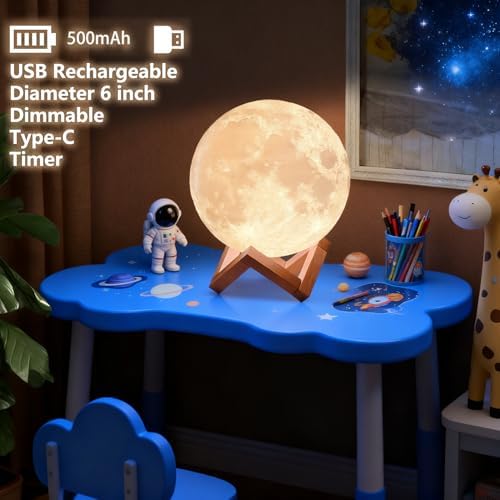 Moon Lamp with Wooden Stand, photo 7