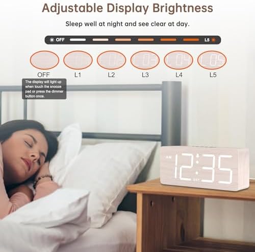 Wooden Digital Alarm Clock, photo 5