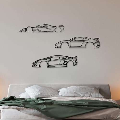 Racing Car Metal Wall Art, 3-Piece, photo 5