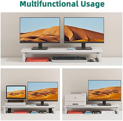 Wooden Dual Monitor Stand, 39 in, photo 5