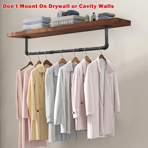 Industrial Pipe Wall Clothes Rack, 36 in, photo 5