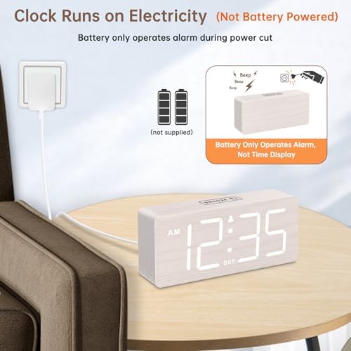 Wooden Digital Alarm Clock, photo 3