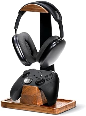 Walnut Headphone Stand with Controller Holder, photo 2
