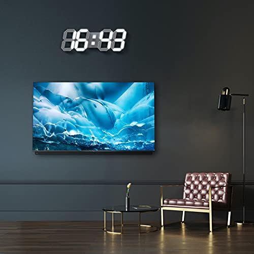 3D LED Wall Clock, 15 in, White, photo 6