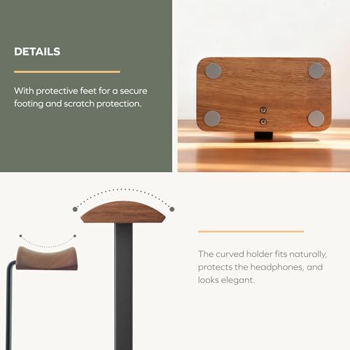 Solid Walnut Headphone Stand with Tray, photo 6