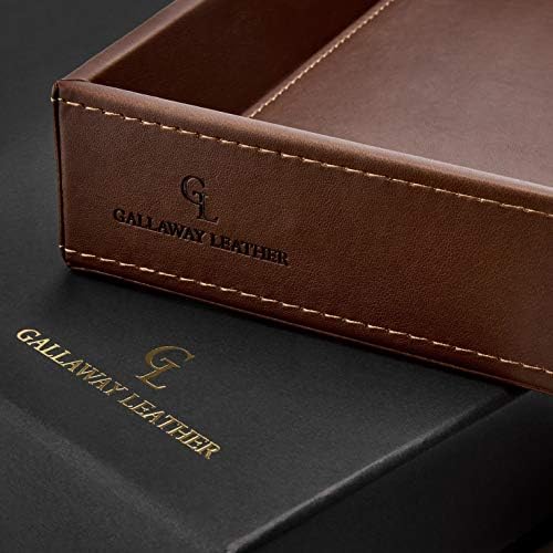 Dark Brown Leather Valet Tray, photo 3