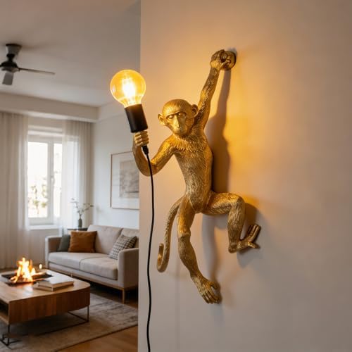Gold Monkey Wall Lamp, photo 2