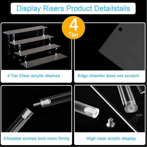 4-Tier Acrylic Display Riser, Black, photo 5