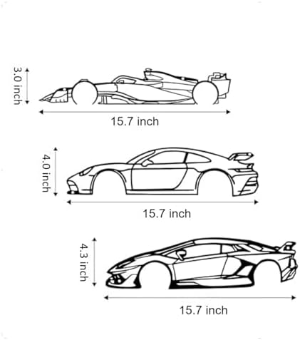 Racing Car Silhouette Signs, Set of 3, photo 3