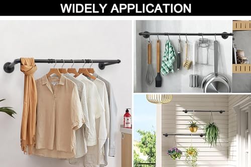 Industrial Pipe Wall Clothes Rack, 36 in, photo 6