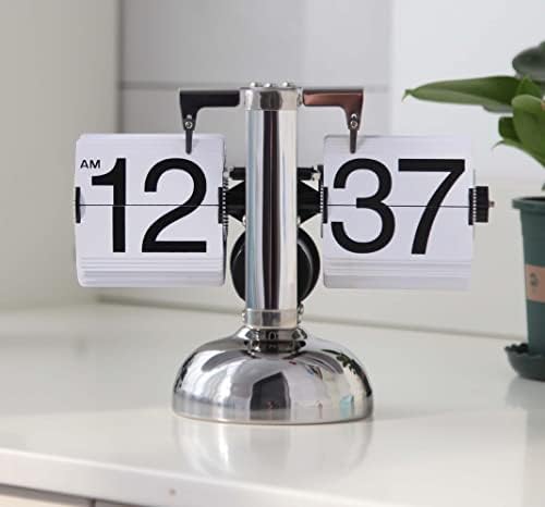 Stainless Steel Flip Clock, White, photo 2