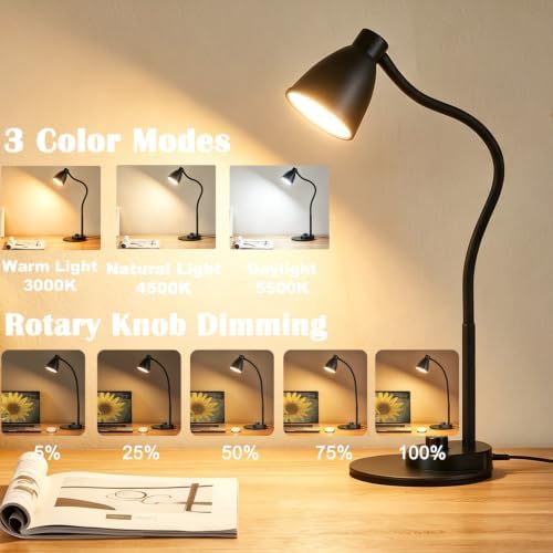 Auto-Dimming LED Desk Lamp, Black, photo 3