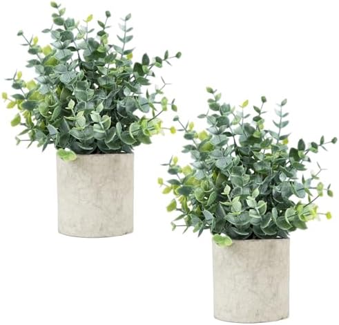Potted Faux Eucalyptus, 2-Pack, photo 2