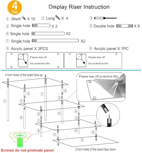 4-Tier Acrylic Display Riser, Black, photo 6