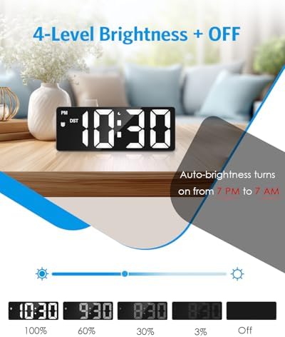 LED Digital Alarm Clock, 6.3 in, photo 5