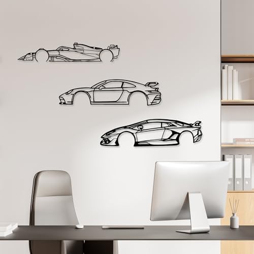 Racing Car Metal Wall Art, 3-Piece, photo 4