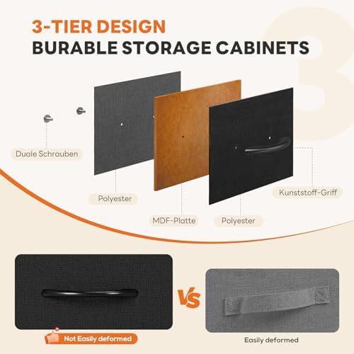 7-Drawer Fabric Dresser, Black, photo 5