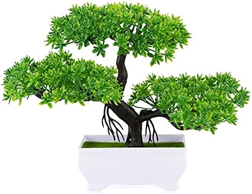 Mini Faux Bonsai in Cement Pot, photo 2
