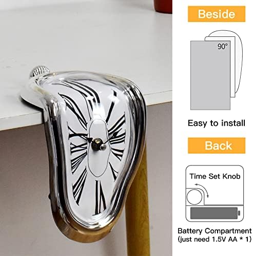 Dalí Melting Clock, Silver Roman, photo 4