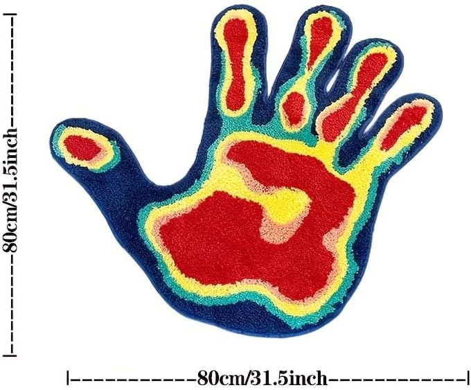 Heat-Map Handprint Tufted Rug, photo 3
