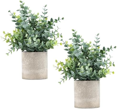 Small Faux Eucalyptus Pots, 2-Pack, Sage, photo 2