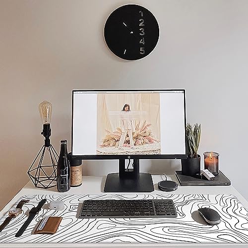 Topographic Desk Mat XXL, White, photo 6