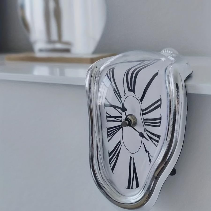Melting Clock, Silver, photo 5