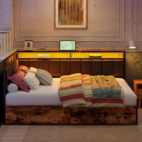 Corner Daybed with Storage Drawers, Black, photo 5