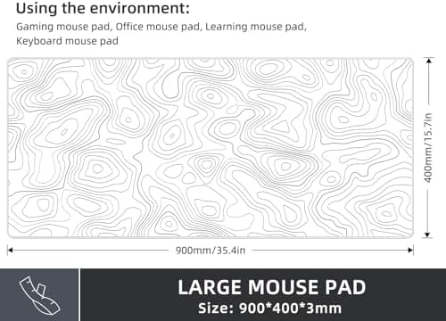 Topographic Desk Mat, 35.4 x 15.7 in, photo 7