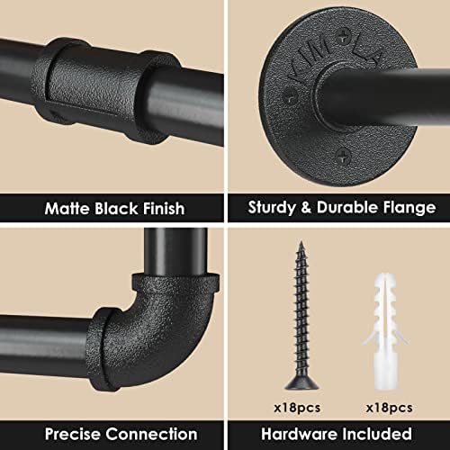 Industrial Pipe Clothes Rail, 31.5 in, 2-Pack, photo 7