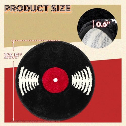 Vinyl Record Round Bath Mat, photo 4