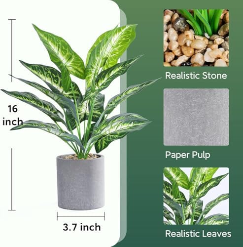 Tropical Faux Potted Plant, 16 in, photo 4