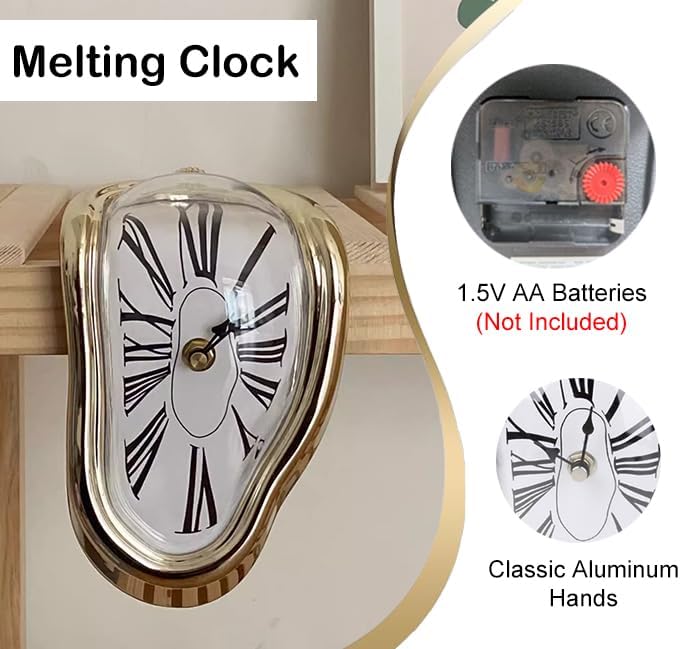 Melting Clock, Silver, photo 3