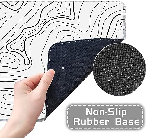 Topographic Desk Mat XXL, White, photo 4