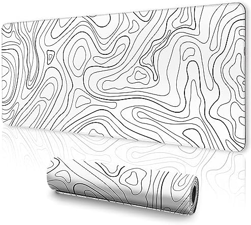 Topographic Desk Mat XXL, White, photo 2