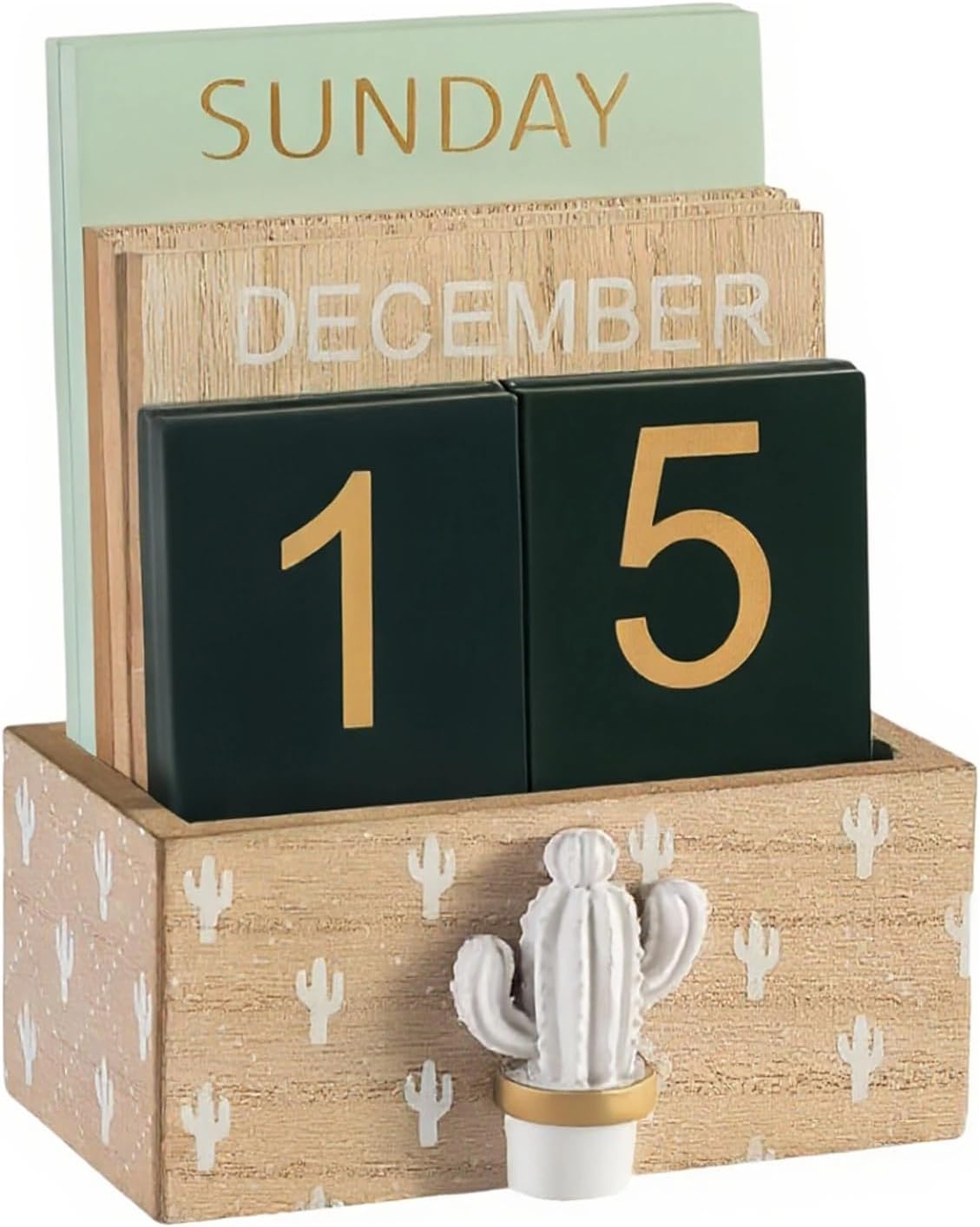 Wooden Perpetual Desk Calendar, photo 2