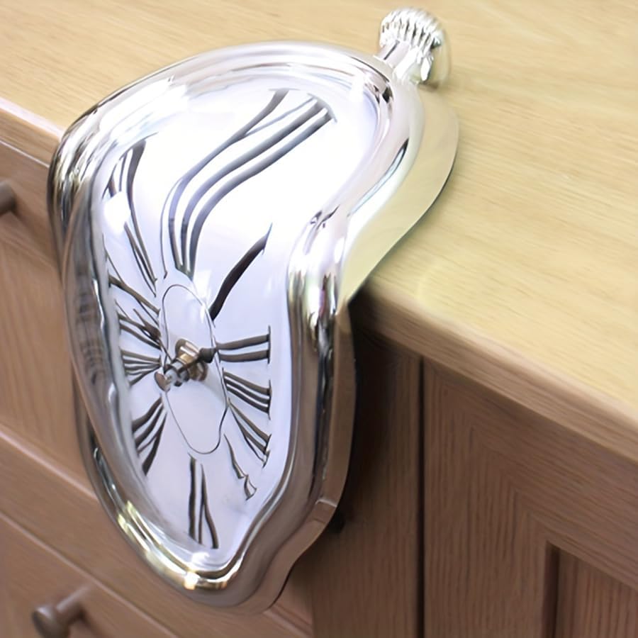 Melting Clock, Silver, photo 6