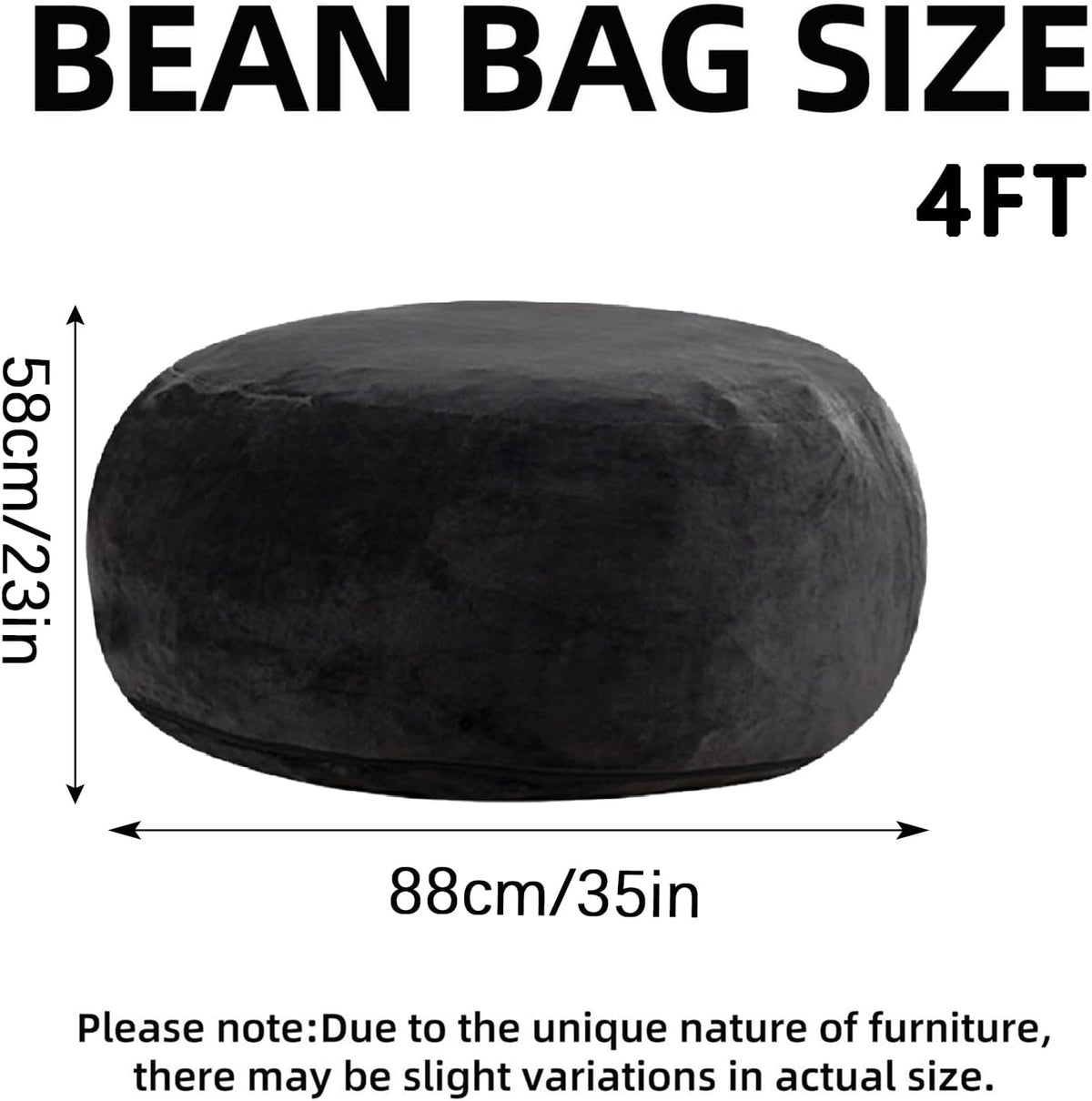 Memory Foam Bean Bag, 4 ft, photo 3
