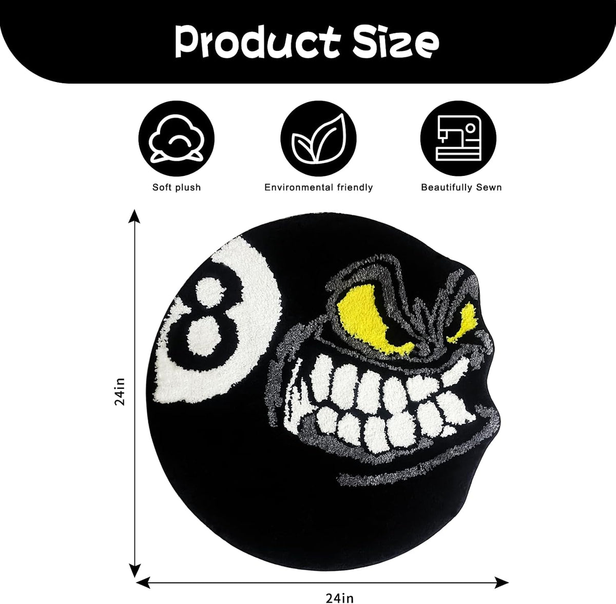 Angry 8-Ball Rug, photo 4