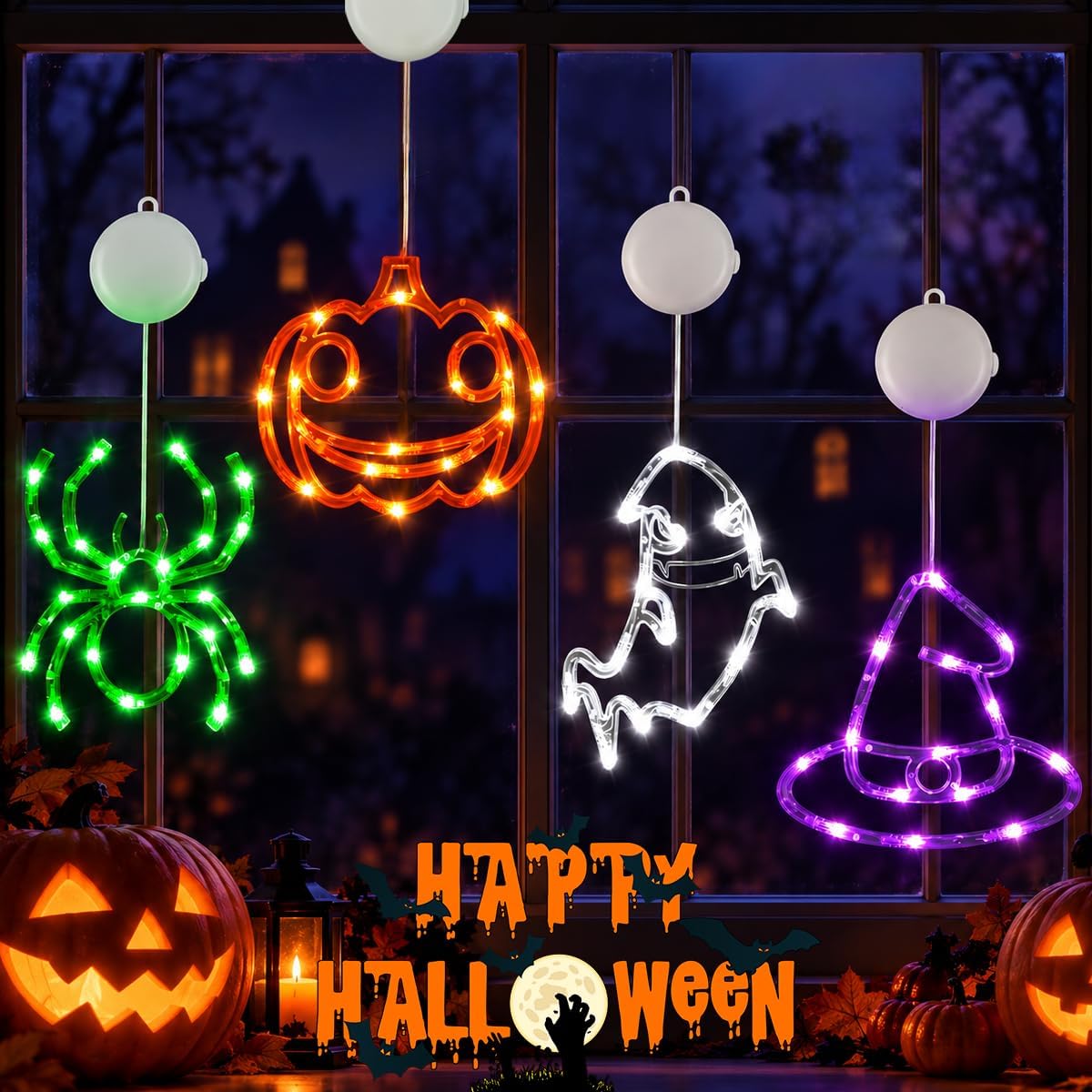 Halloween Window Lights, Set of 4, photo 2