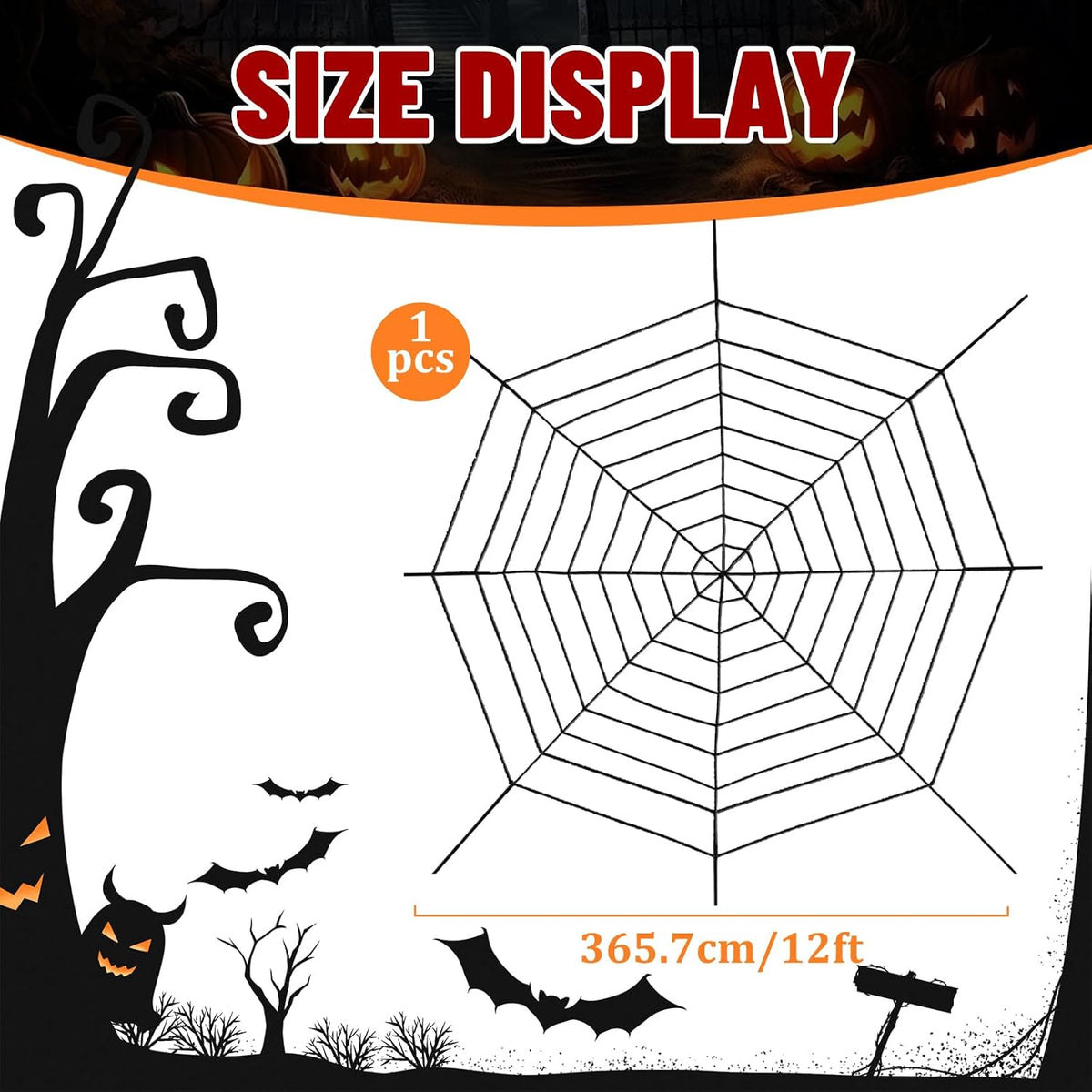 Giant Rope Spider Web, 12 ft, photo 3