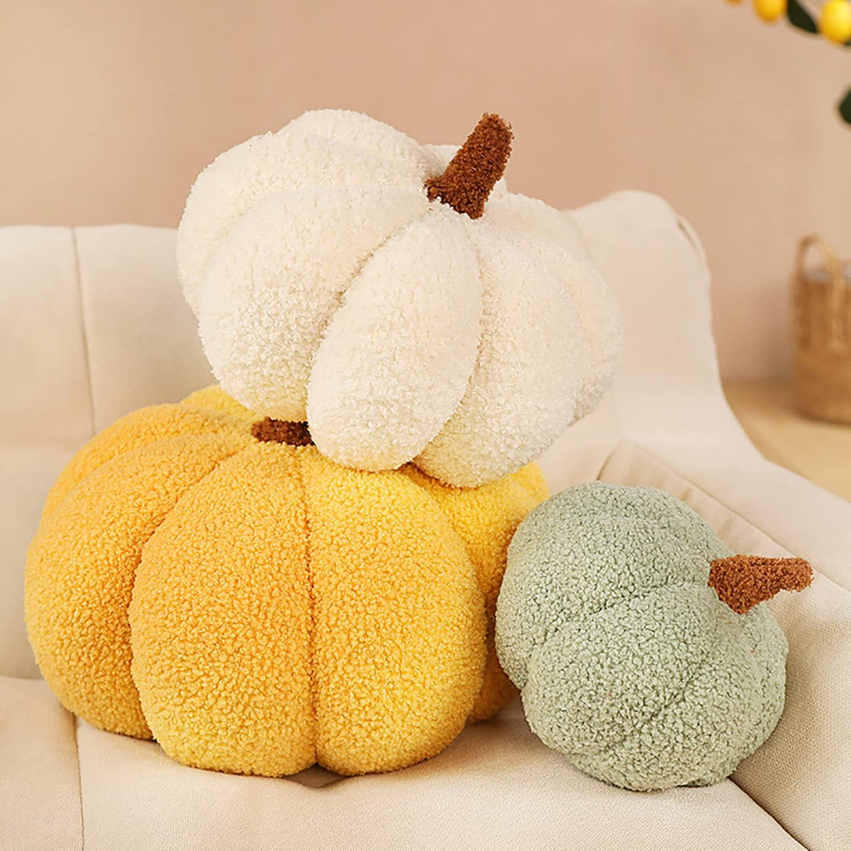 Plush Pumpkin Pillow, 8 in, photo 7