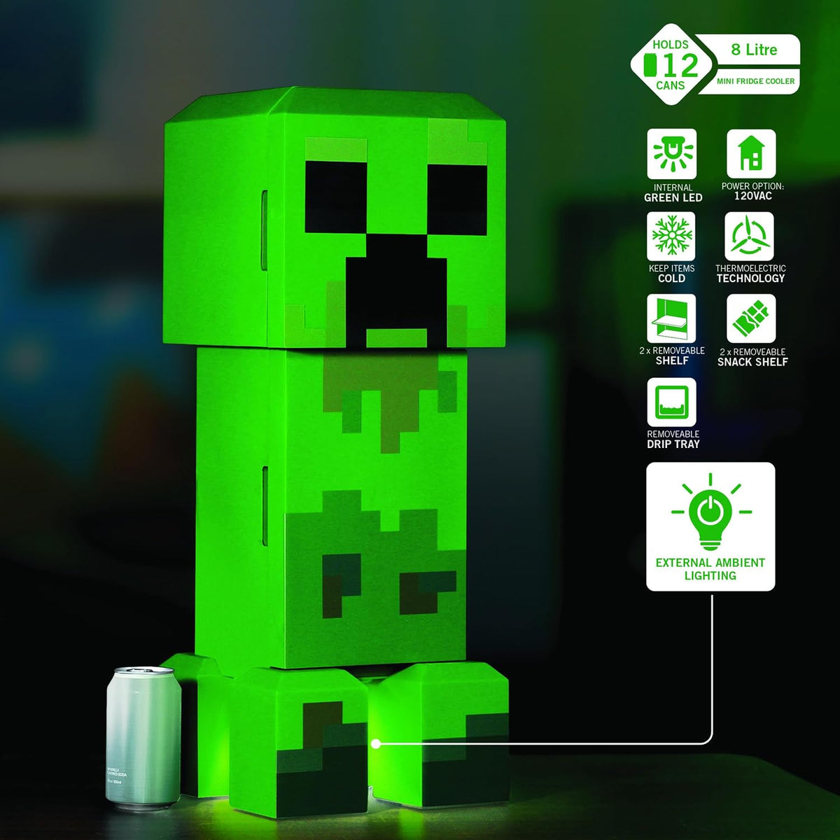Minecraft Creeper Mini Fridge, photo 5