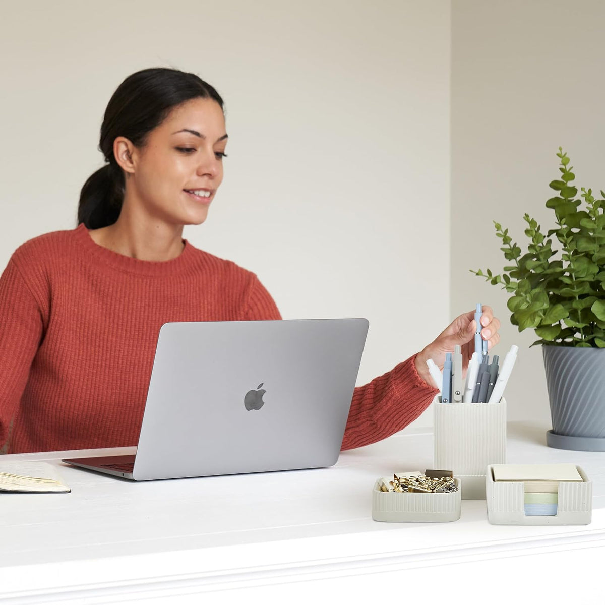 Concrete Desk Organizer, Set of 3, photo 5